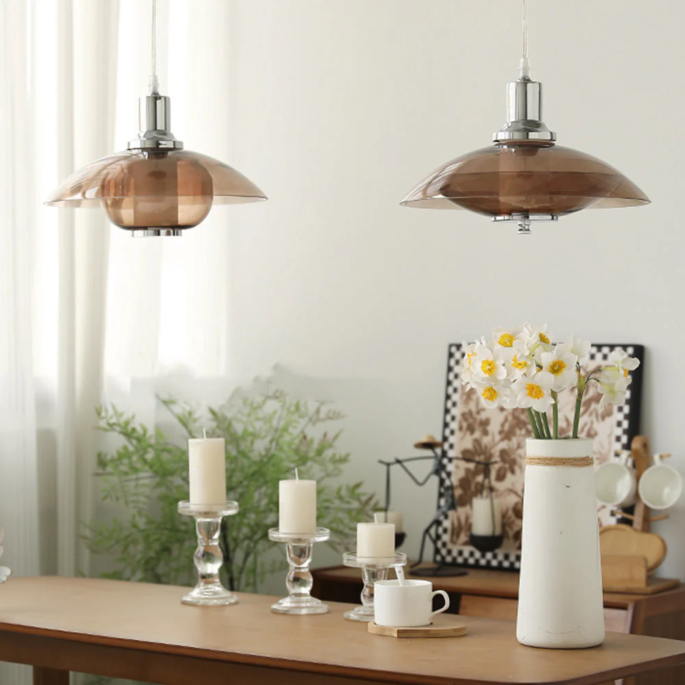 Nordic Flying Saucer Clear Glass Pendant Light - Image 12