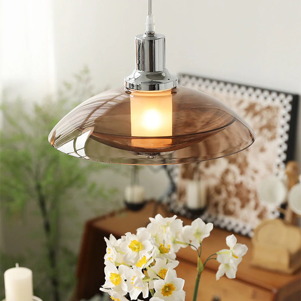 Nordic Flying Saucer Clear Glass Pendant Light - Image 13