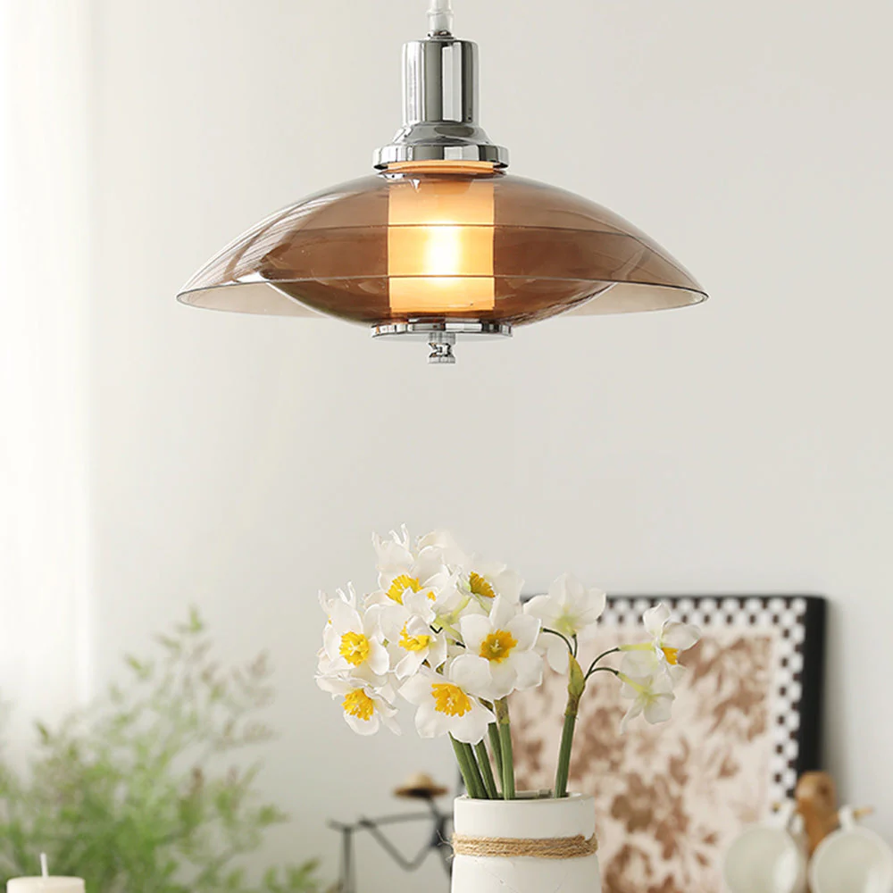 Nordic Flying Saucer Clear Glass Pendant Light - Image 14