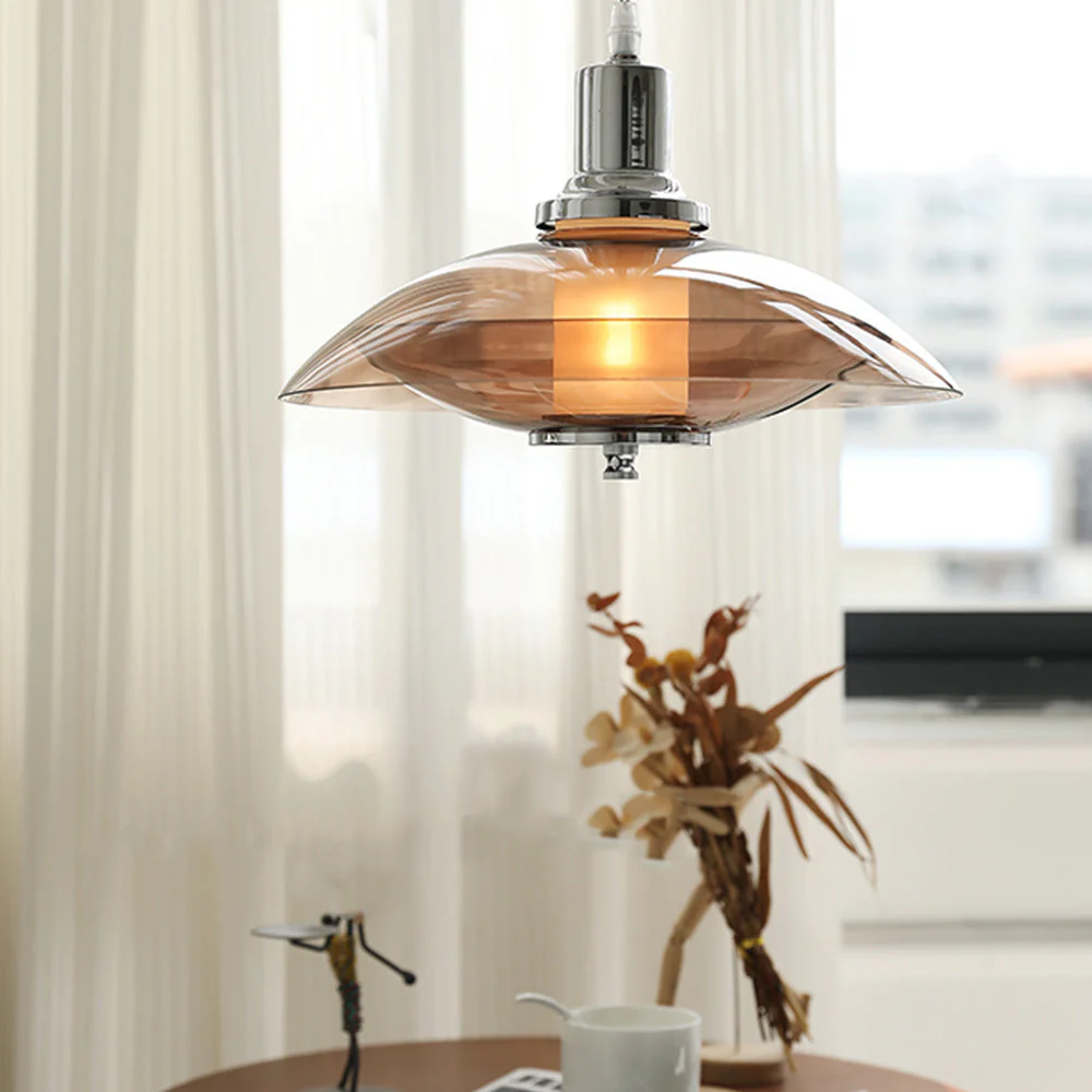 Nordic Flying Saucer Clear Glass Pendant Light - Image 15