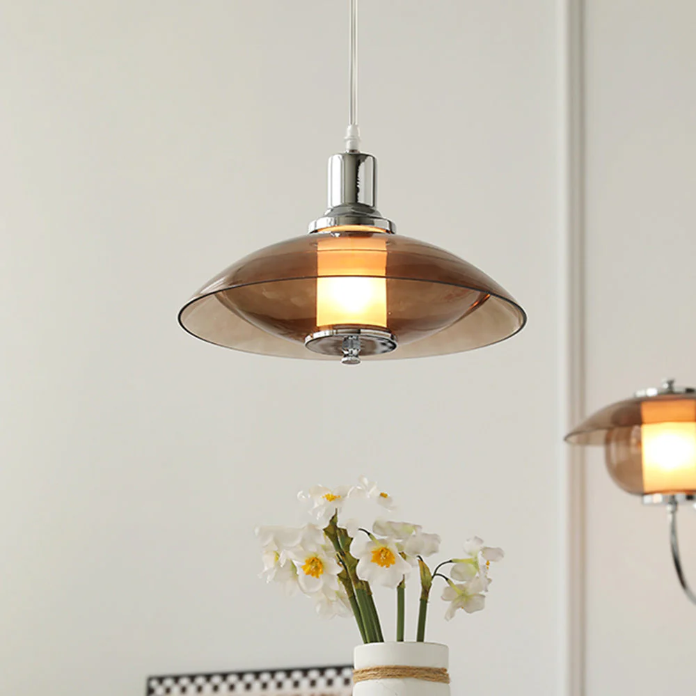 Nordic Flying Saucer Clear Glass Pendant Light - Image 16