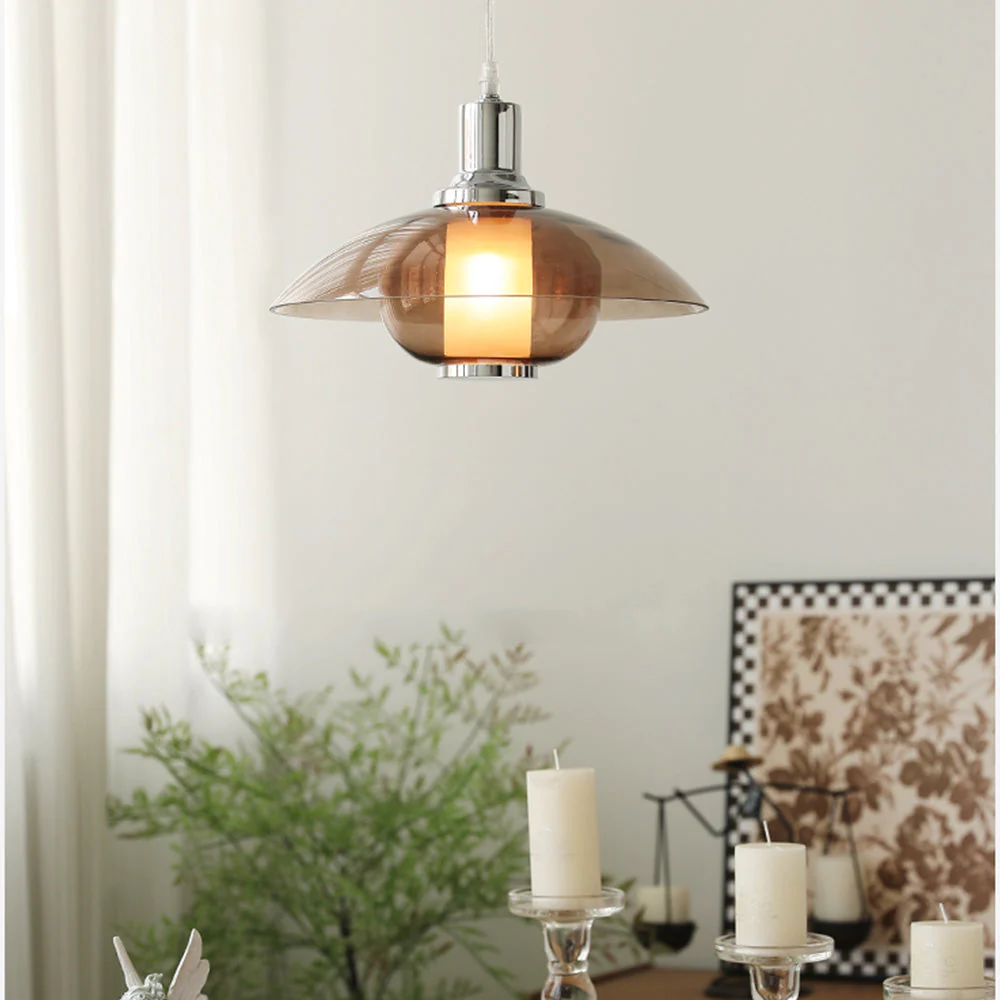 Nordic Flying Saucer Clear Glass Pendant Light - Image 3