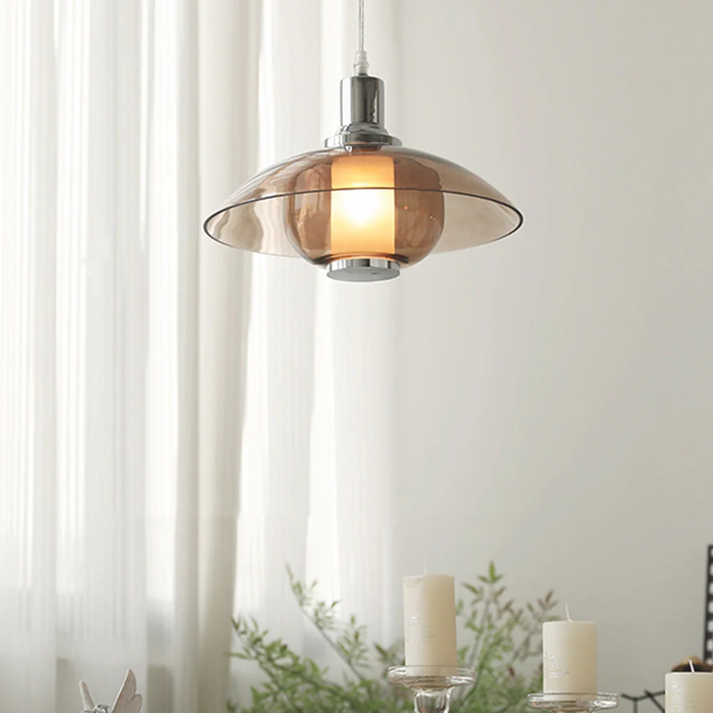 Nordic Flying Saucer Clear Glass Pendant Light - Image 4