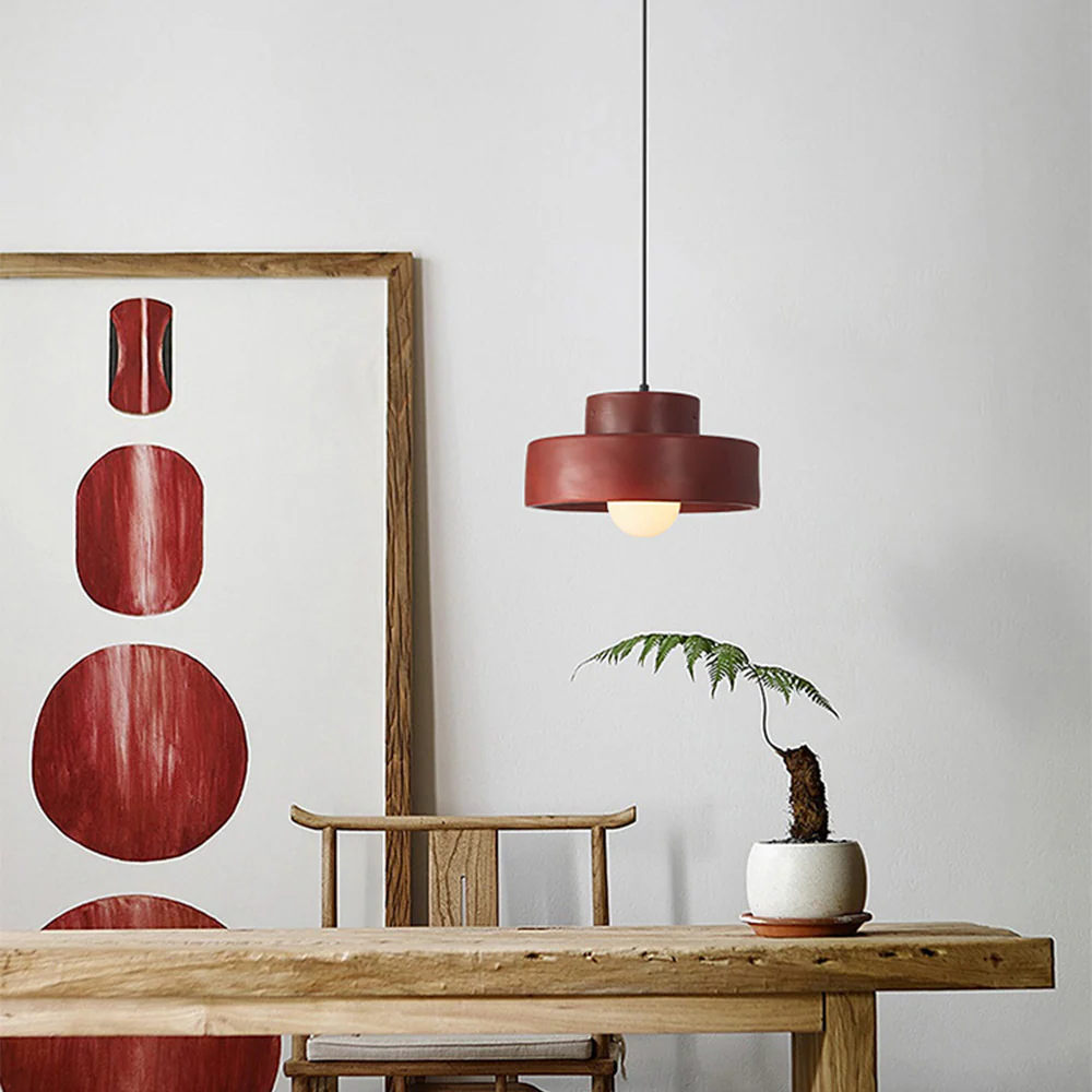 Nordic Geometric Cylindrical Pendant Lighting - Image 2