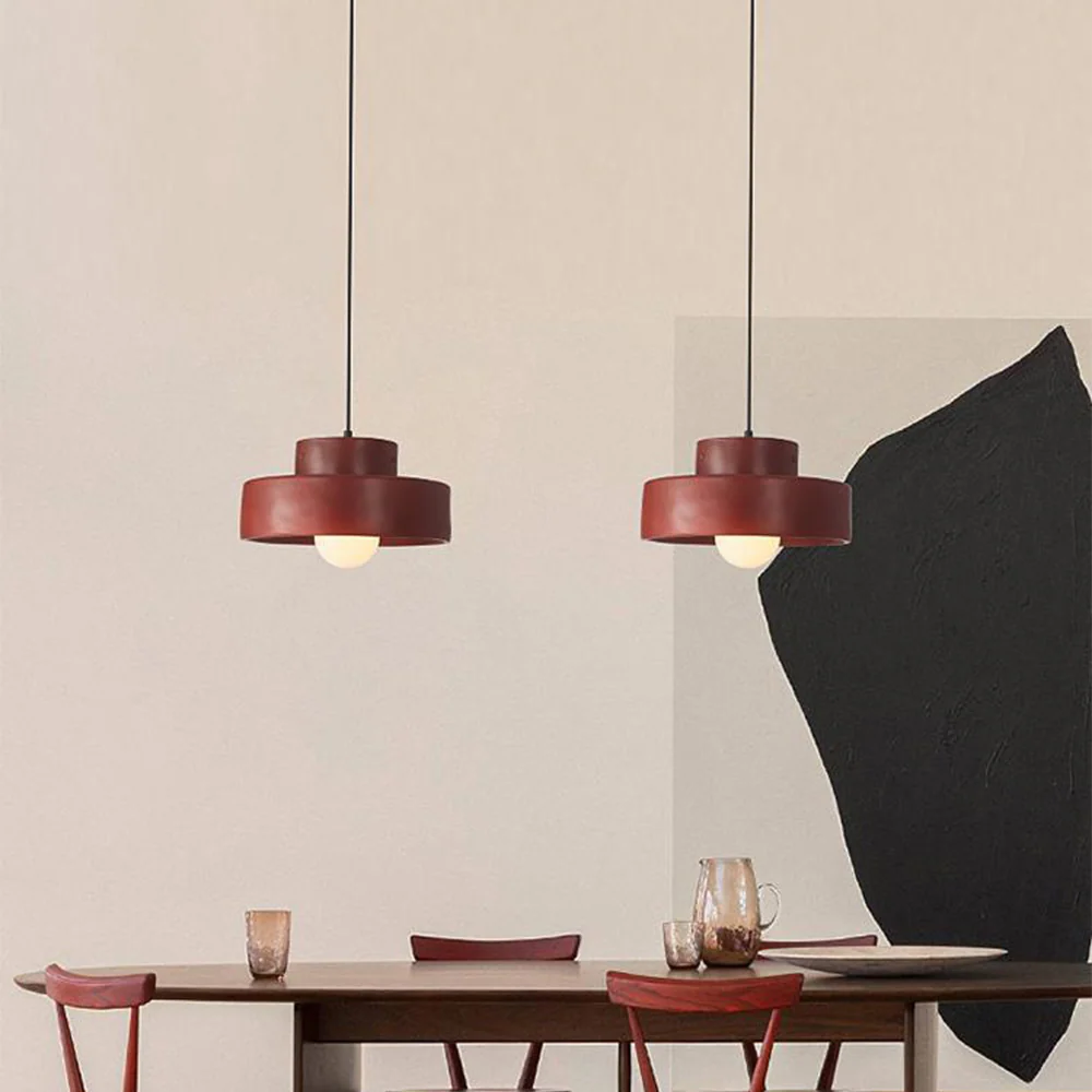 Nordic Geometric Cylindrical Pendant Lighting - Image 3