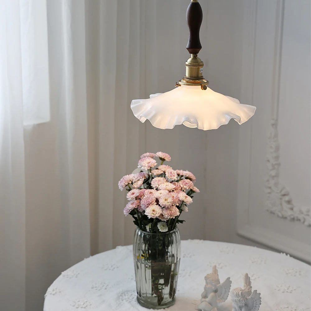 Nordic Kitchen Island Vintage Glass Hanging Light - Image 9