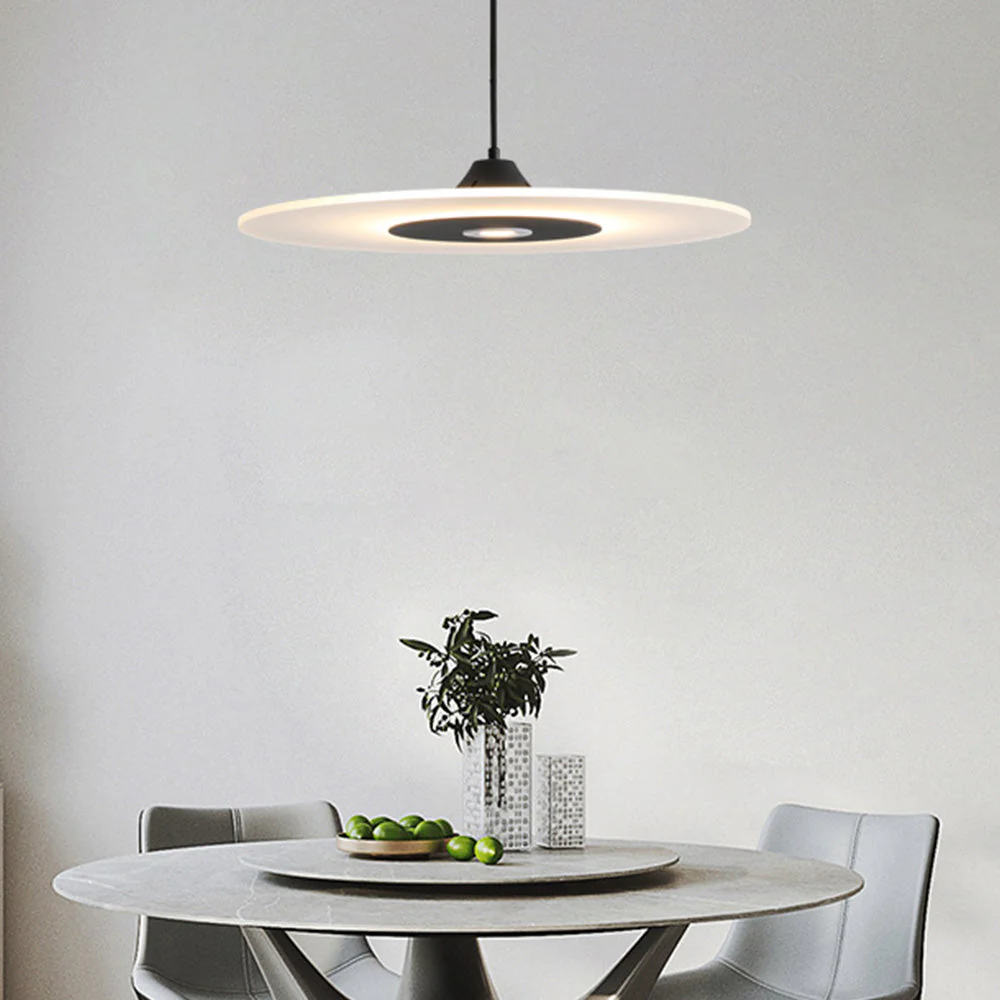 Nordic LED Flat Pendant Light For Dining Room - Image 3
