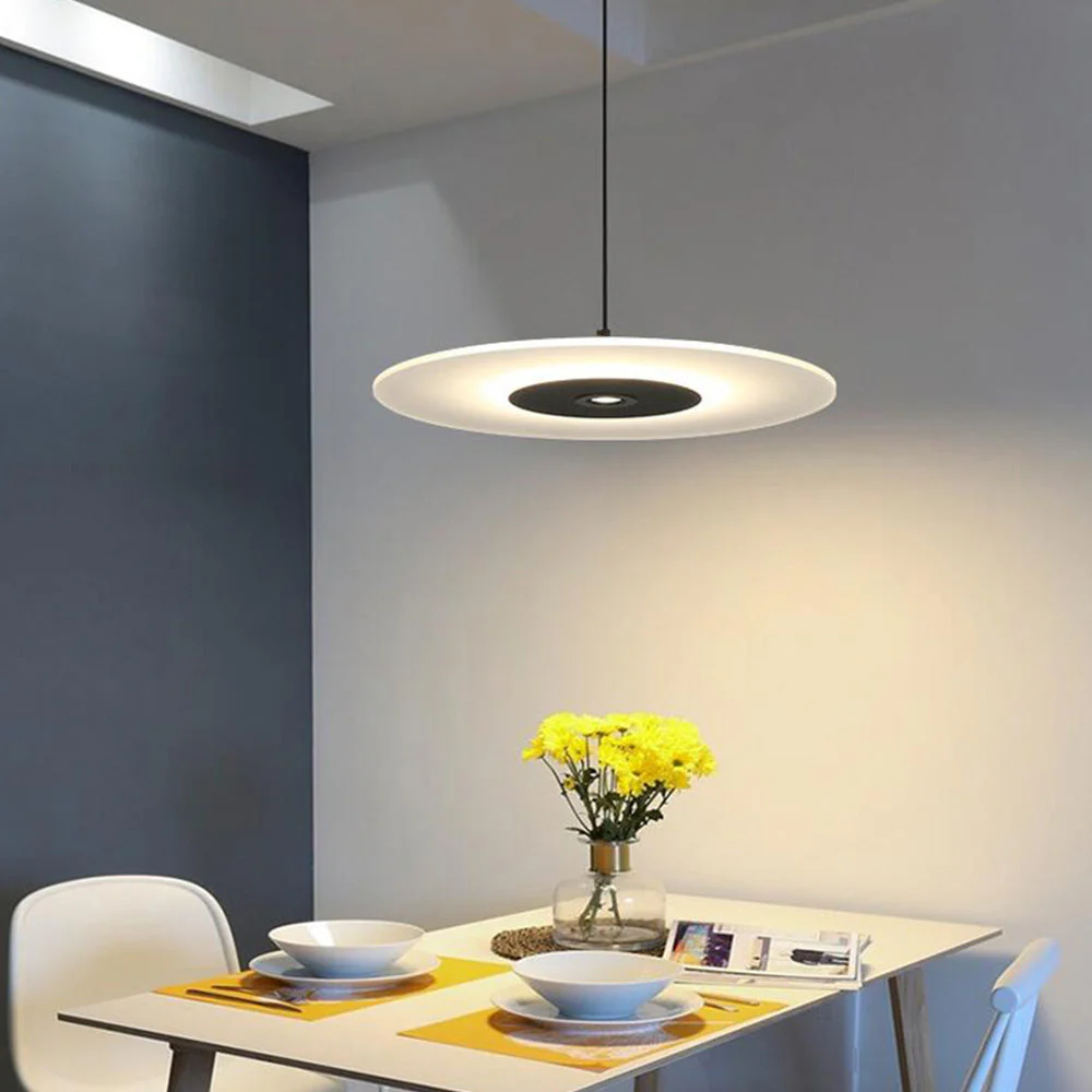 Nordic LED Flat Pendant Light For Dining Room - Image 5