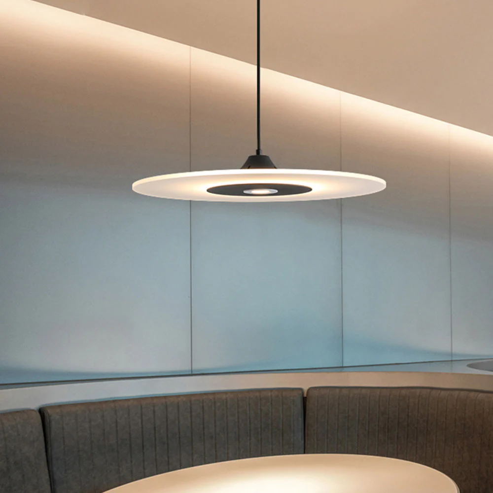 Nordic LED Flat Pendant Light For Dining Room - Image 8