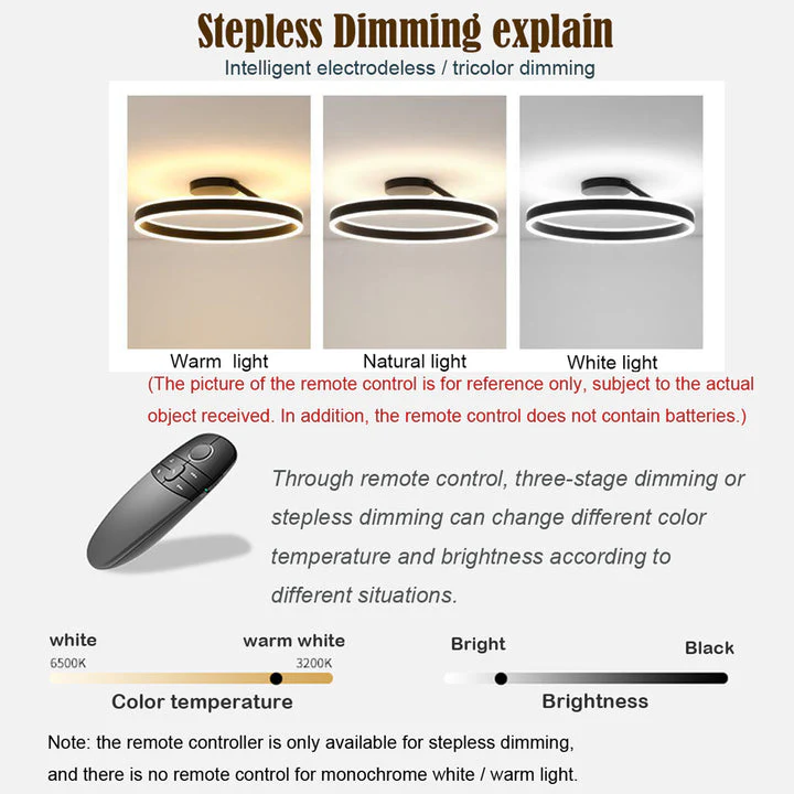 Nordic LED Geometry Circle Ceiling Light - Image 10