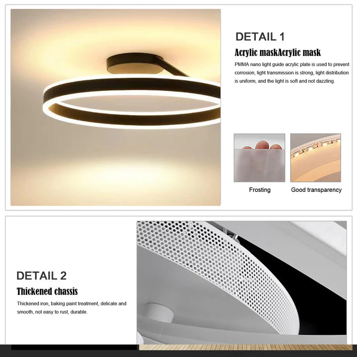 Nordic LED Geometry Circle Ceiling Light - Image 12