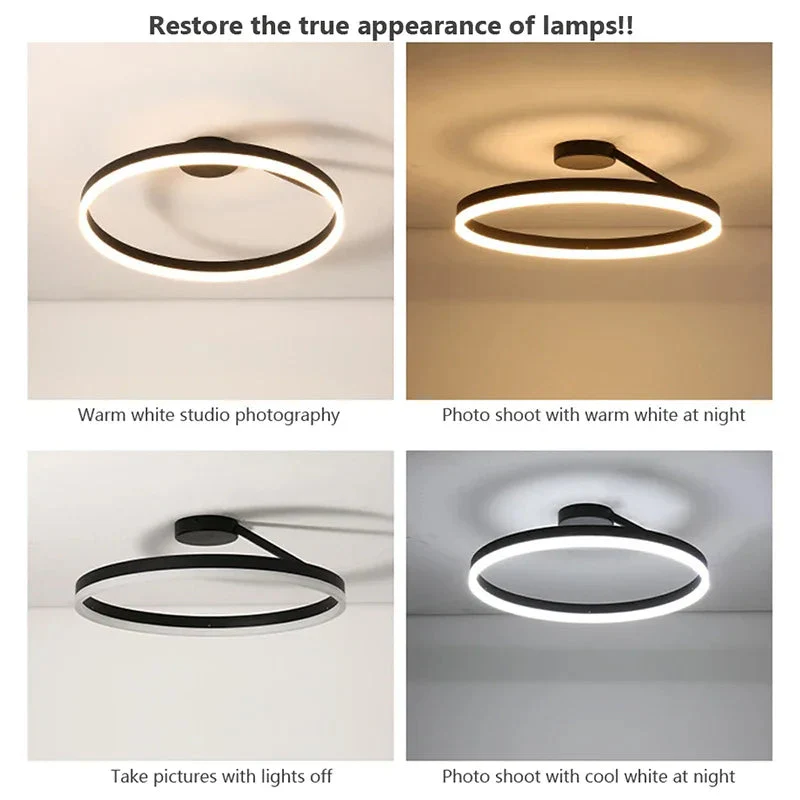 Nordic LED Geometry Circle Ceiling Light - Image 14