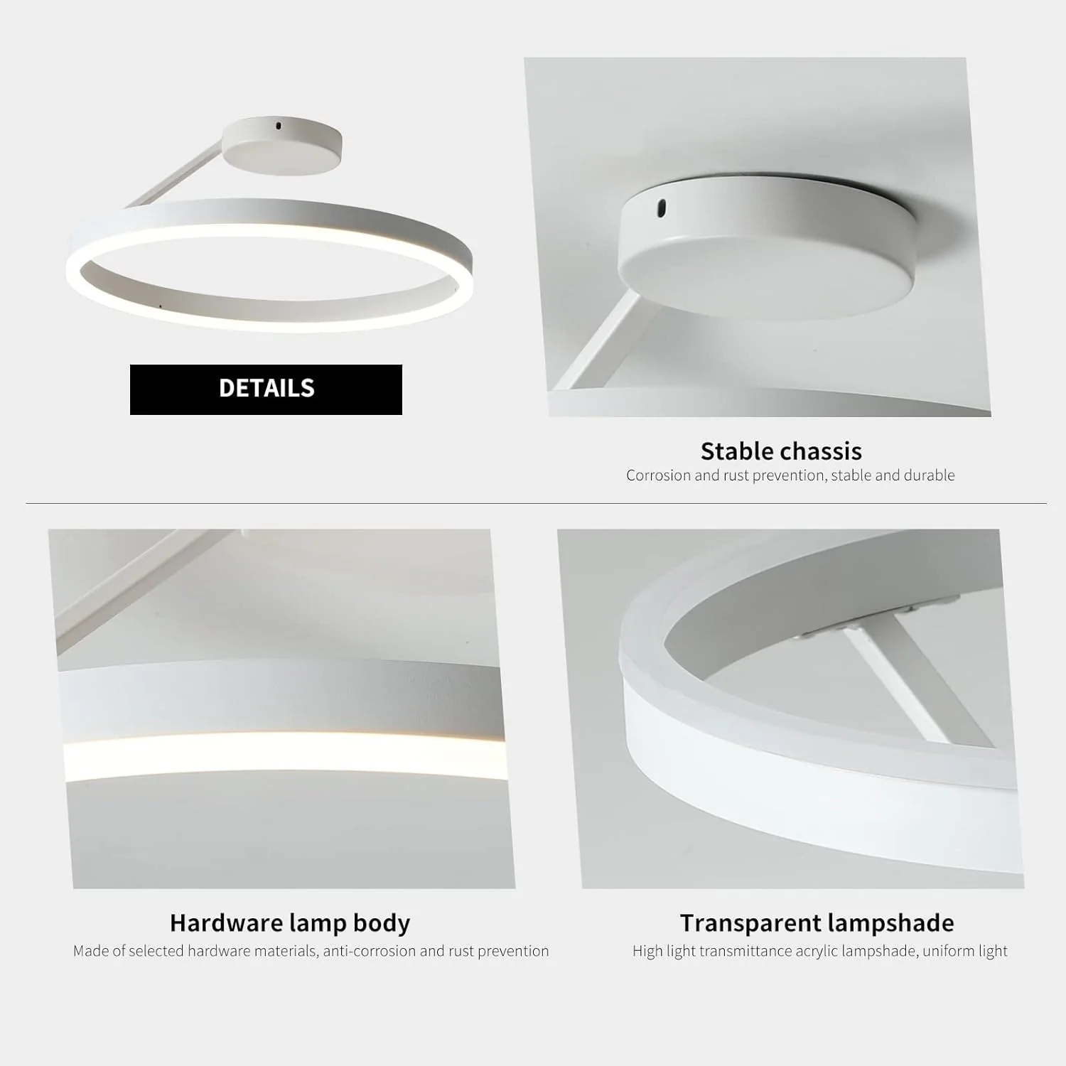 Nordic LED Geometry Circle Ceiling Light - Image 22