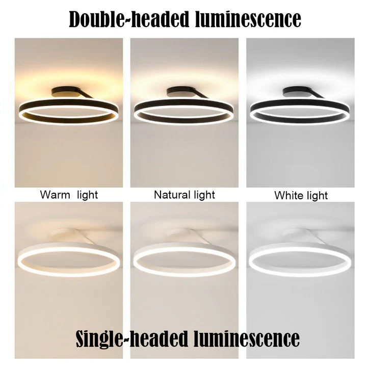 Nordic LED Geometry Circle Ceiling Light - Image 24