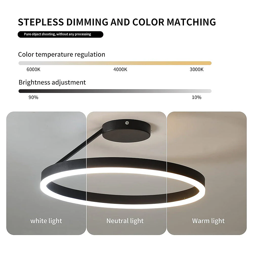 Nordic LED Geometry Circle Ceiling Light - Image 27