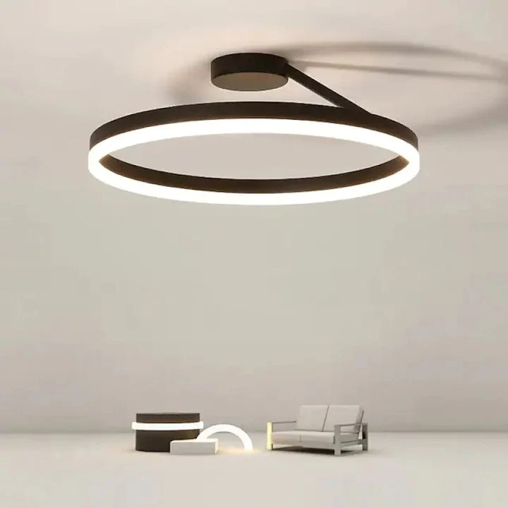 Nordic LED Geometry Circle Ceiling Light - Image 4