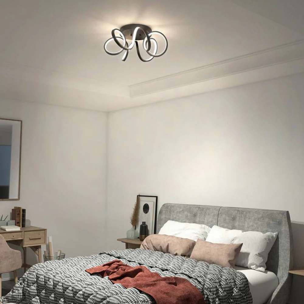 Nordic Minimalism Swirl Integrated Ceilng Light - Image 3