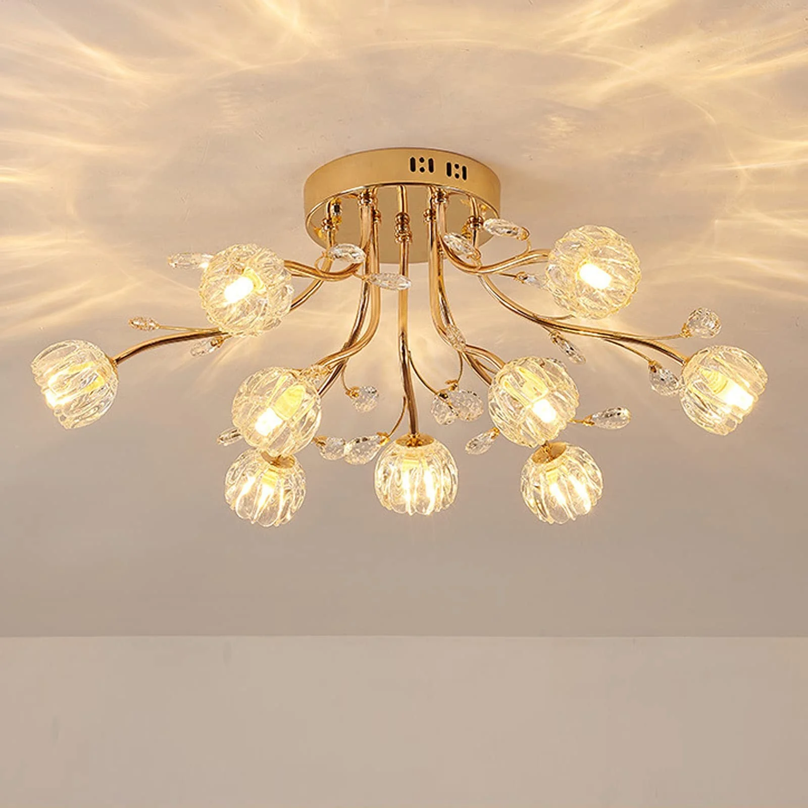 Nordic Modern Glass Flower Ceiling Lamp - Image 4