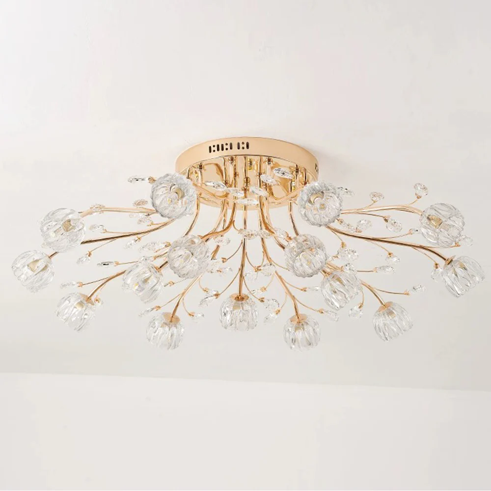 Nordic Modern Glass Flower Ceiling Lamp - Image 9