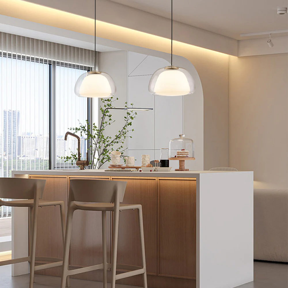 Nordic Modern Minimalist Glass Pendant Light - Image 3