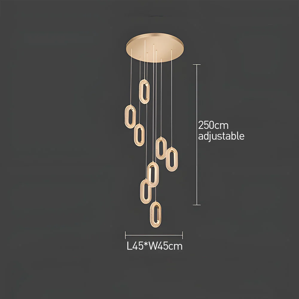 Nordic Modern Zinc Alloy LED Pendant Light For Living Room - Image 20
