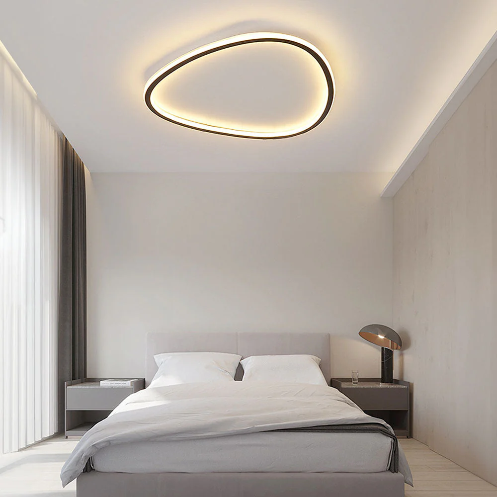 Nordic Oval Black LED Ceiling Light - Image 2