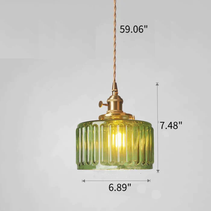 Nordic Retro 1 Light Glass Pendant Light - Image 11