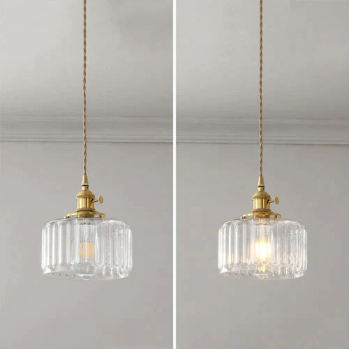 Nordic Retro 1 Light Glass Pendant Light - Image 3