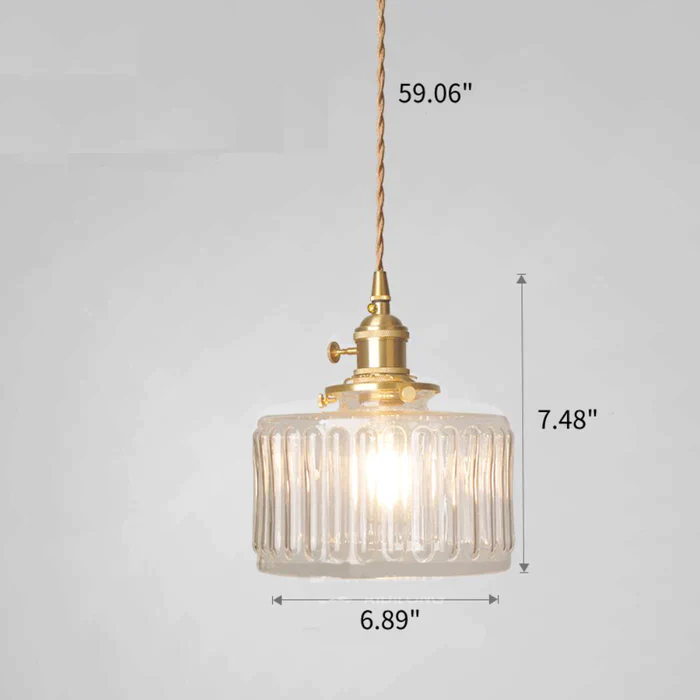 Nordic Retro 1 Light Glass Pendant Light - Image 4