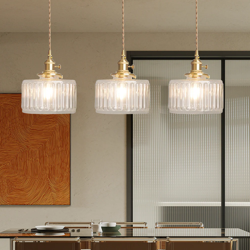 Nordic Retro 1 Light Glass Pendant Light - Image 6