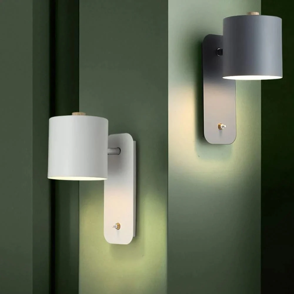 Nordic Rotatable Cylinder Iron Wall Light For Bedroom - Image 5
