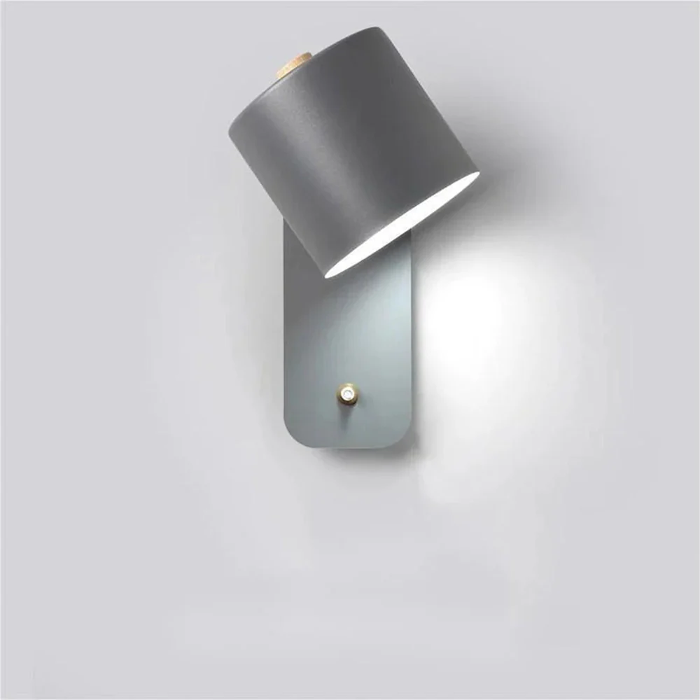 Nordic Rotatable Cylinder Iron Wall Light For Bedroom - Image 8