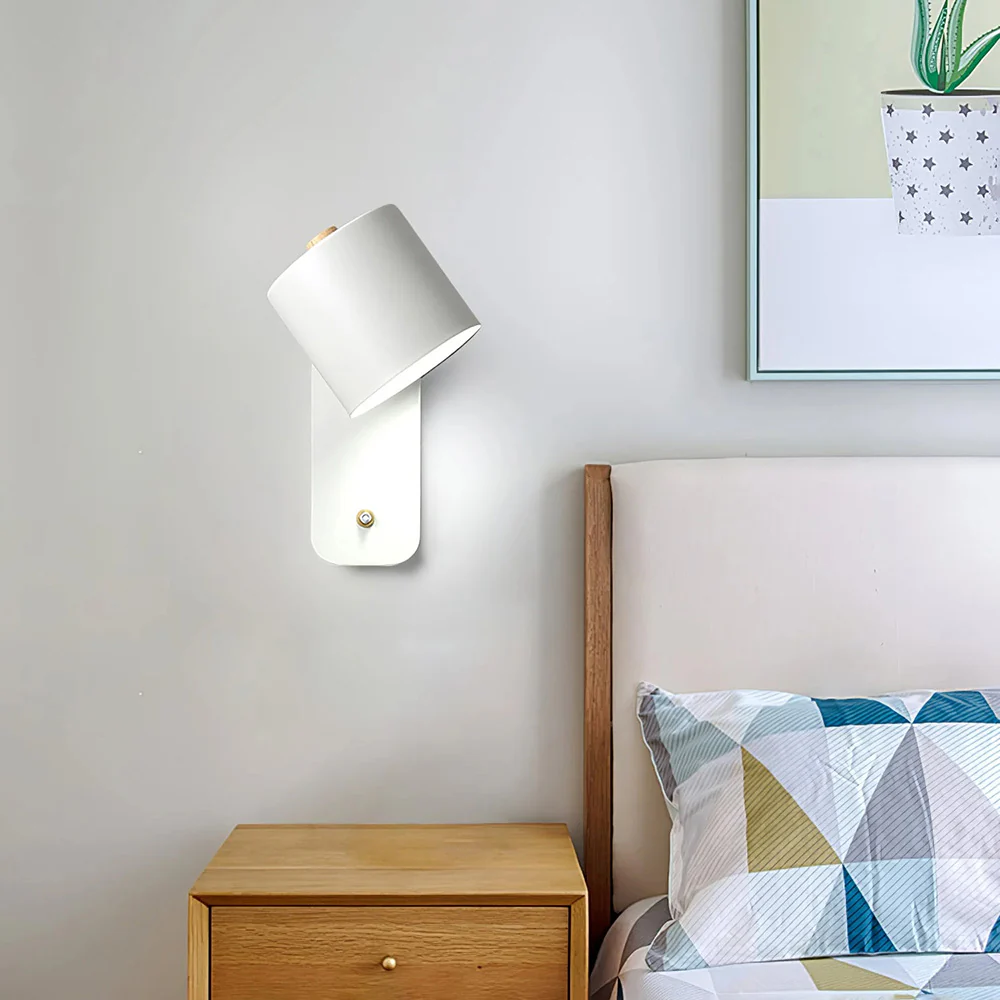 Nordic Rotatable Cylinder Iron Wall Light For Bedroom - Image 9