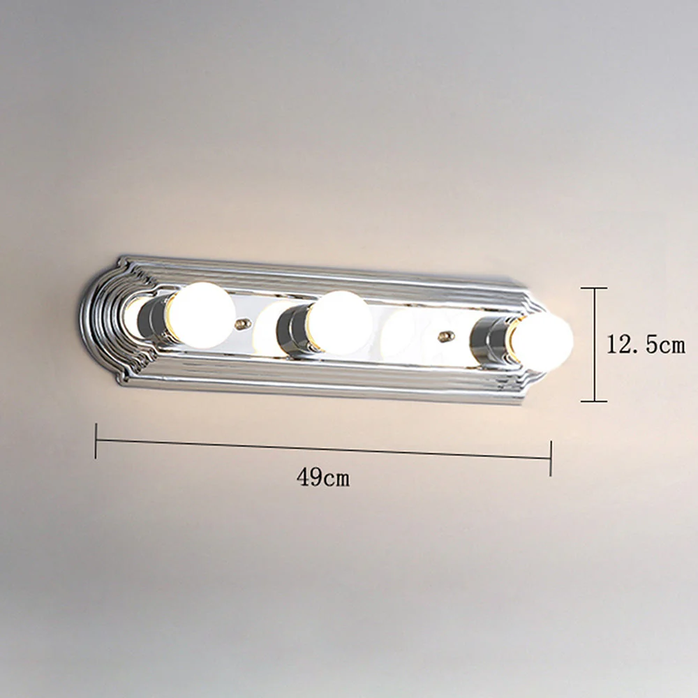 Nordic Simple Metal Silver Vanity Lighting - Image 3