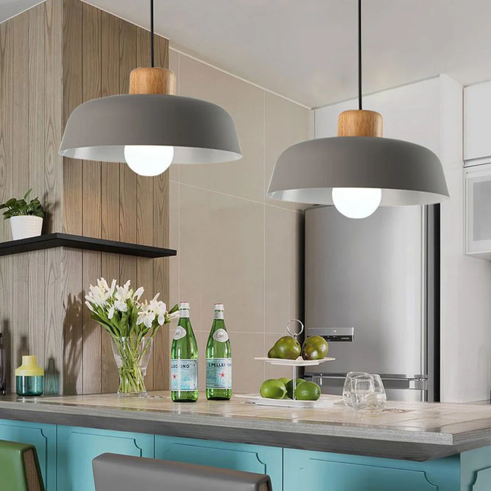 Nordic Small Stained Aluminium Pendant Lamp - Image 15