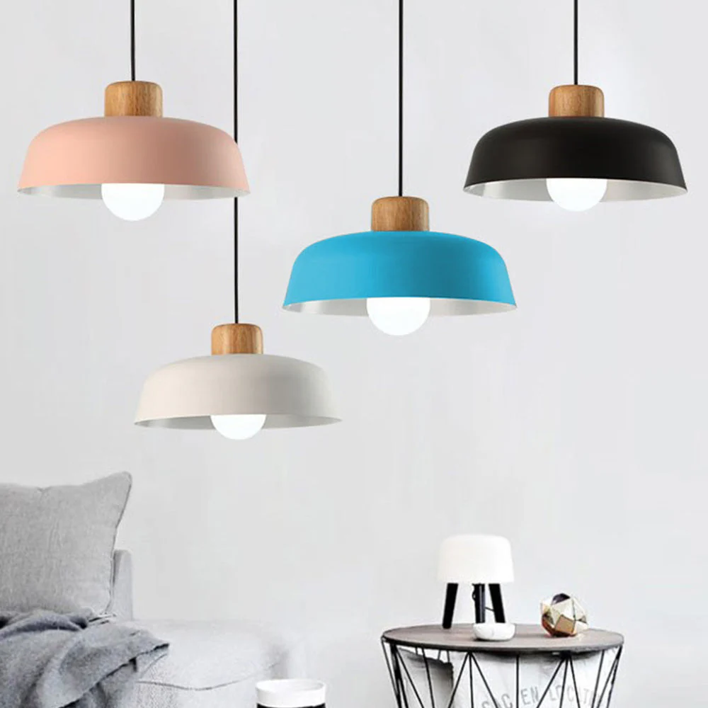 Nordic Small Stained Aluminium Pendant Lamp - Image 3