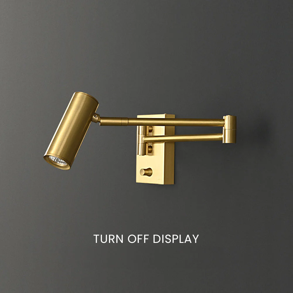 Nordic Spotlight Adjustable Brass Wall Light - Image 4