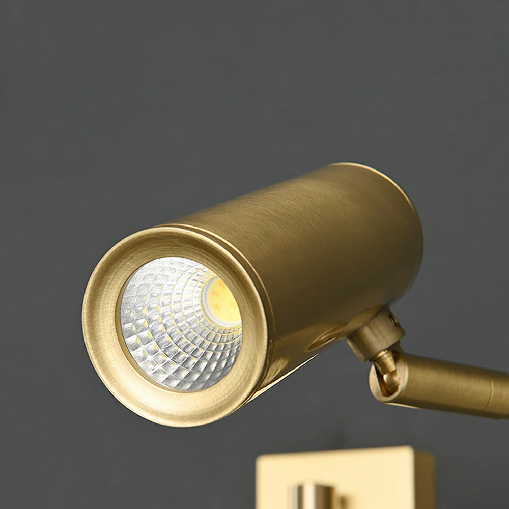 Nordic Spotlight Adjustable Brass Wall Light - Image 6