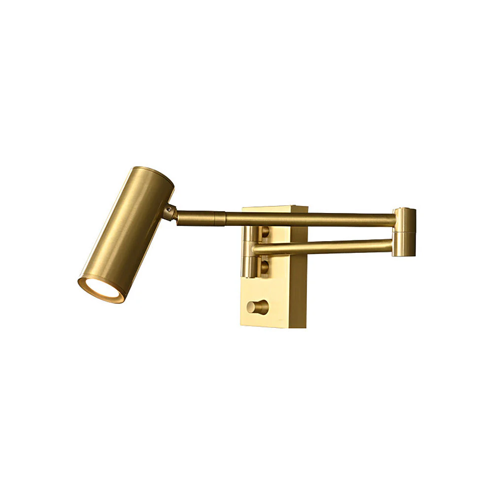 Nordic Spotlight Adjustable Brass Wall Light - Image 7