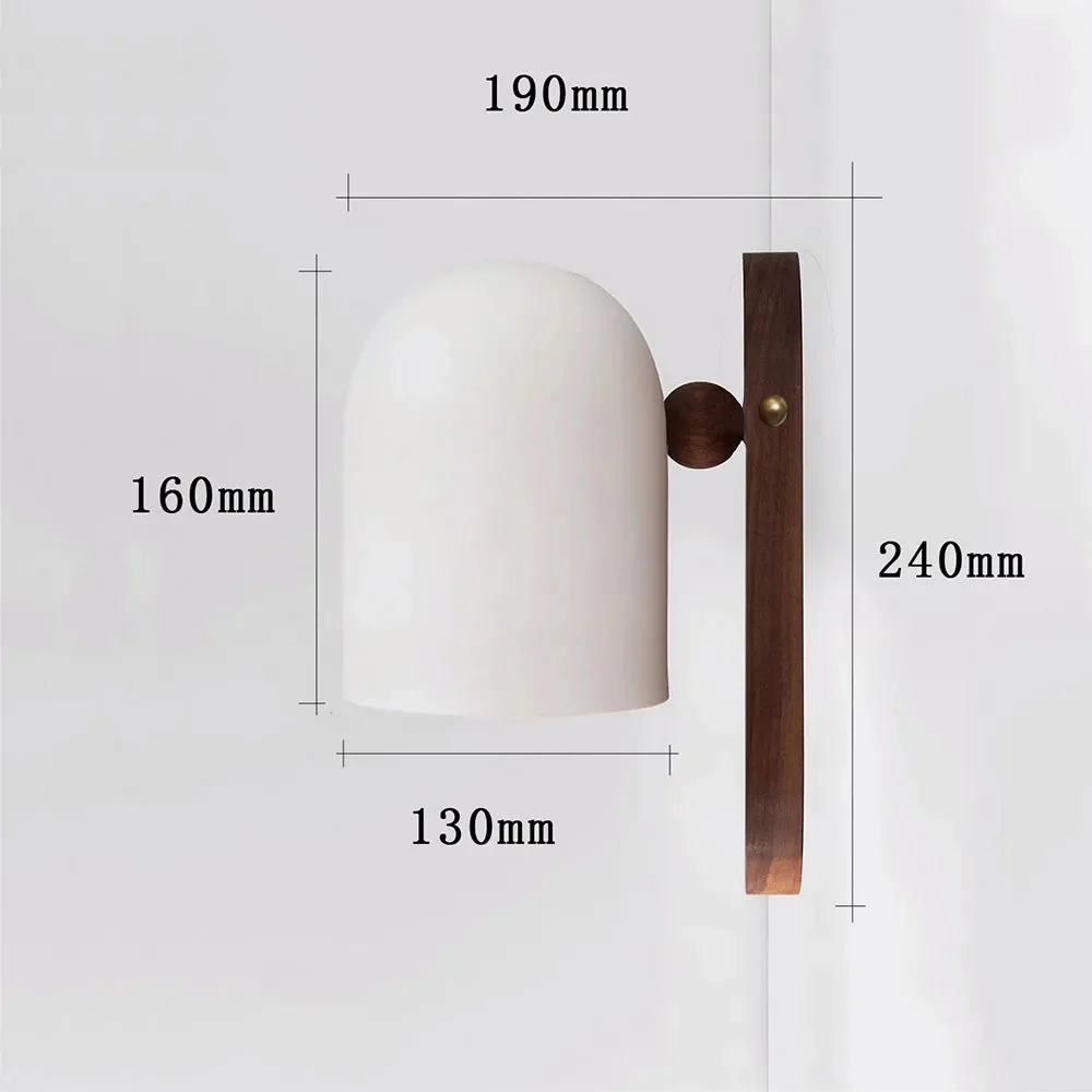 Nordic Walnut Zen Style Ball Wall Sconce - Image 11