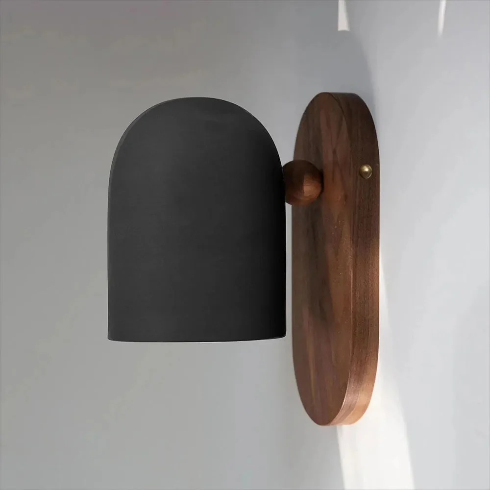 Nordic Walnut Zen Style Ball Wall Sconce - Image 4