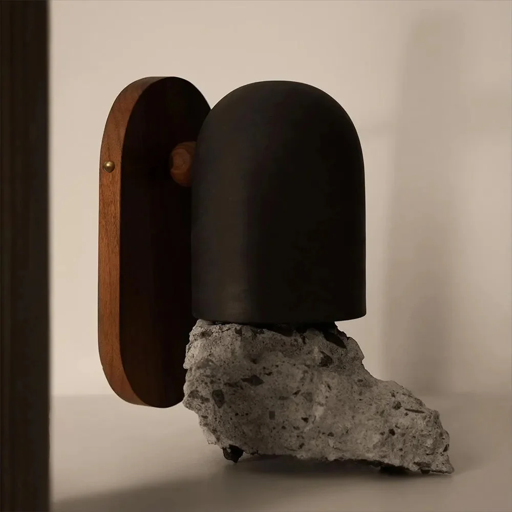 Nordic Walnut Zen Style Ball Wall Sconce - Image 5