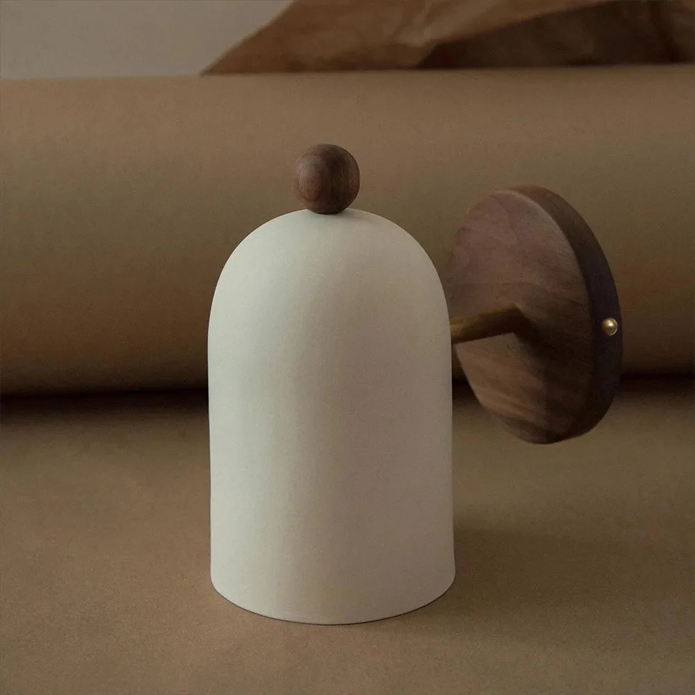 Nordic Walnut Zen Style Ball Wall Sconce - Image 7