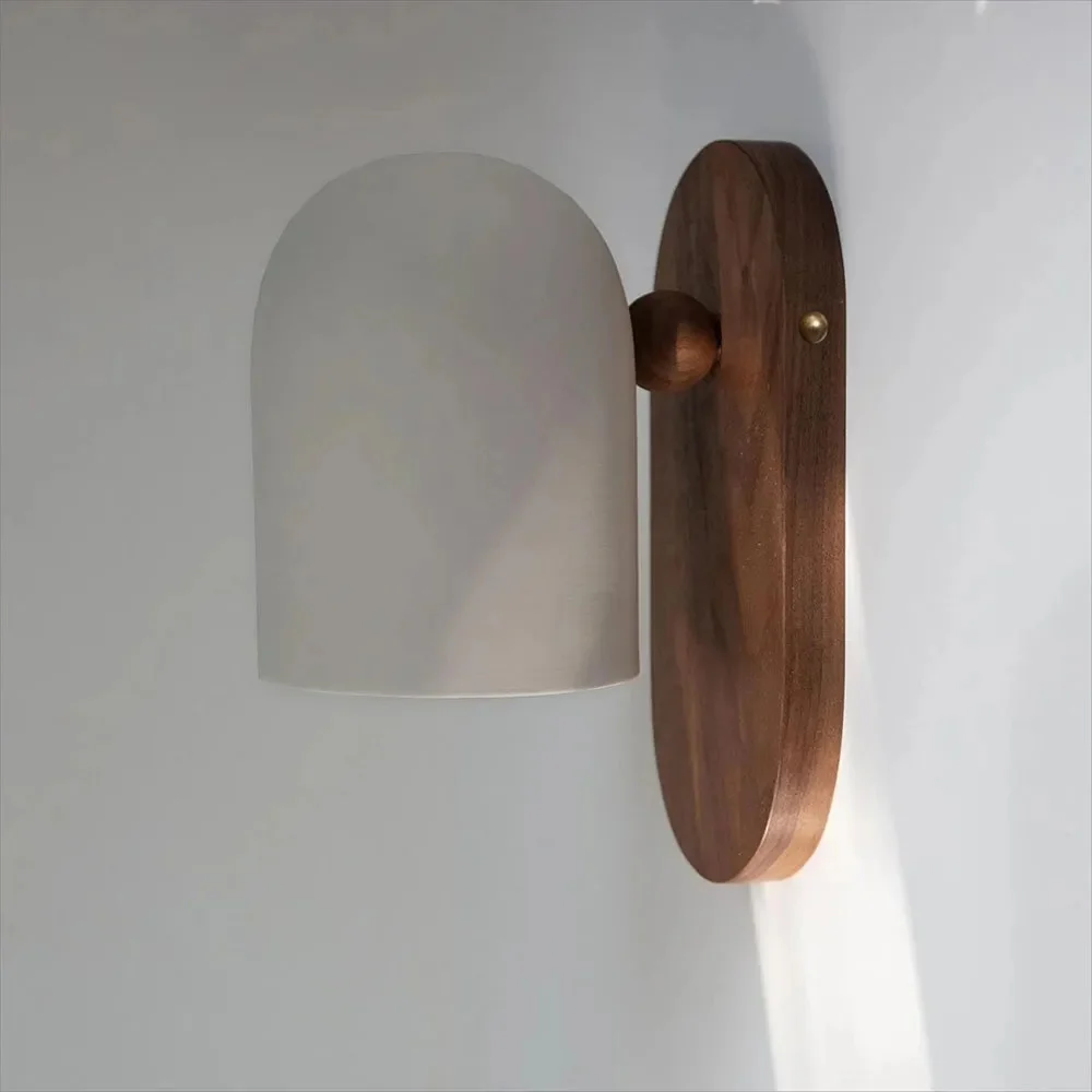 Nordic Walnut Zen Style Ball Wall Sconce - Image 9