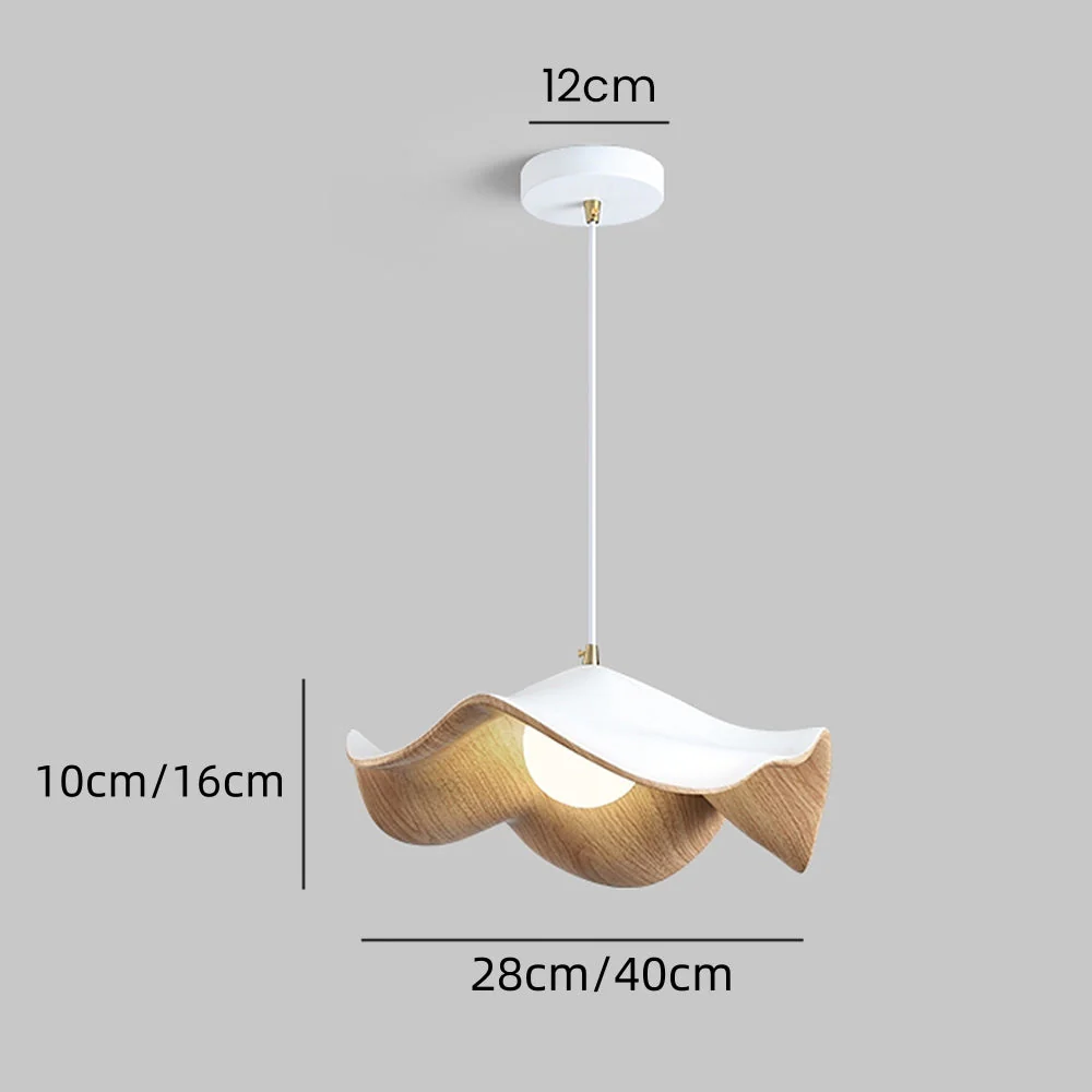 Nordic Wooden Lotus Leaf Pendant Light - Image 6