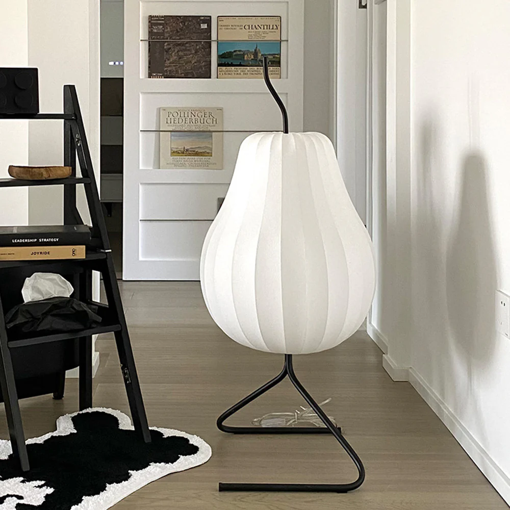Pear Silk Floor Lamp For Living Room - Image 13