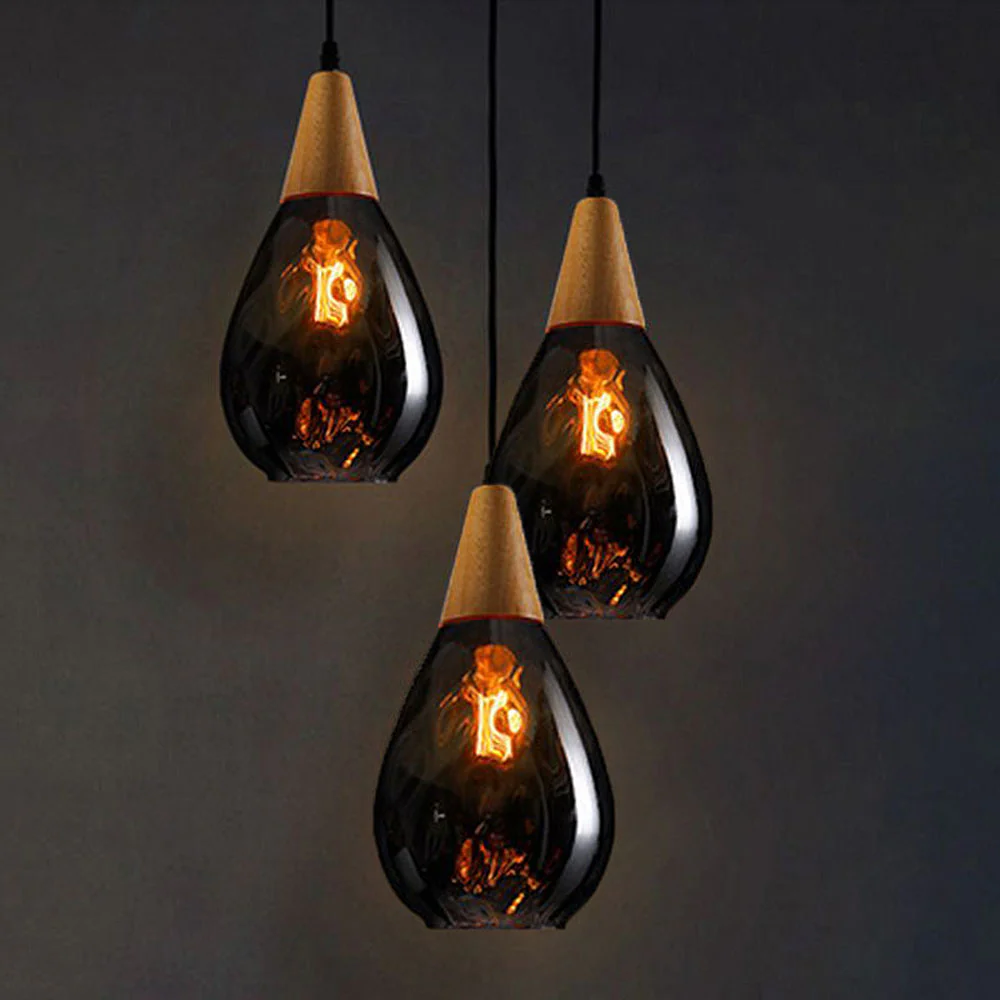 Retro Teardrop Glass Dining Room Pendant Light - Image 14