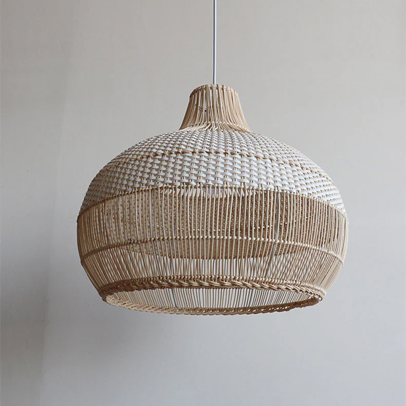 Rattan Kitchen Island Pendant Lighting Wicker Lamp Shade - Image 13