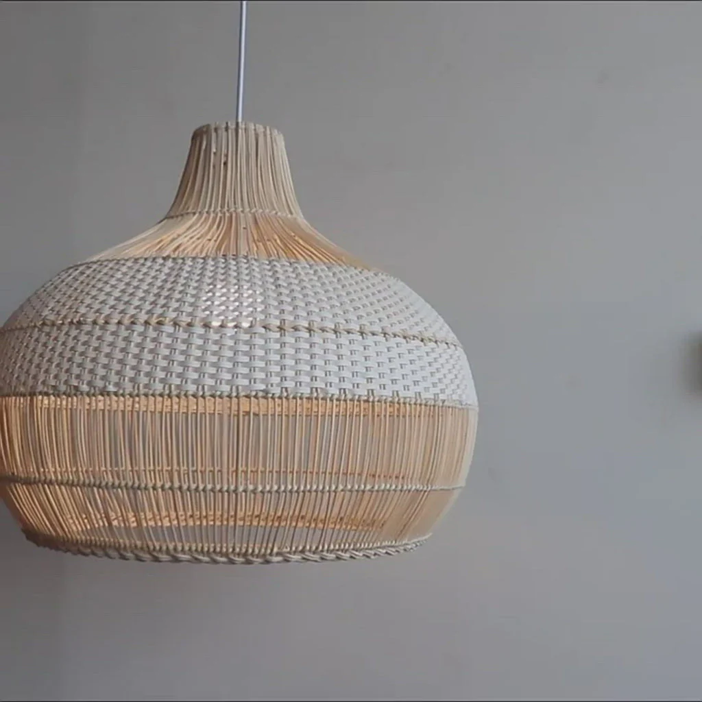 Rattan Kitchen Island Pendant Lighting Wicker Lamp Shade - Image 14