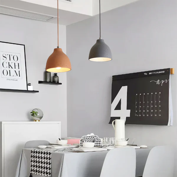 Resin Bowl Pendant Lamp Rustic Pendant Lighting - Image 11